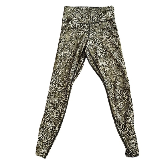 Nike Dri-FIT Animal Print 7/8 Leggings High Rise XS Green Black - Picture 6 of 8